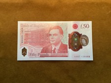 AA67 Prefix Bank Of England £50 Note In Uncirculated Mint Condition