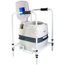 THETFORD 165 PORTABLE MANUAL FLUSH TOILET & FRAME FOR DISABLED & ELDERLY USE