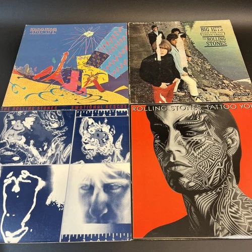 4 Vtg The Rolling Stones Vinyl Record Lot Tattoo You Emotional Rescue Still Life