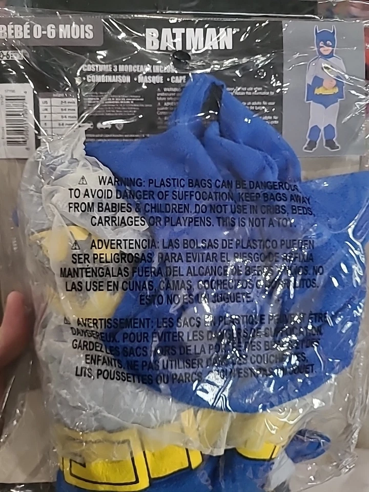 Disfraz DC Batman Infantil 0-6 Meses - NUEVO Foto 2 de 2