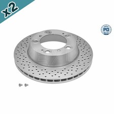 Image of 2x MEYLE 483 523 0005/PD Brake Disc Rear Vented Fits Porsche Boxster Cayman