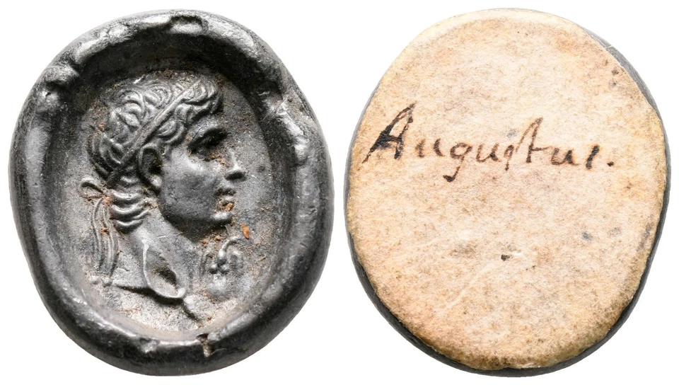 Empreinte portrait Auguste sur plomb 1860-1880 Provenance British Museum - Photo 1/3
