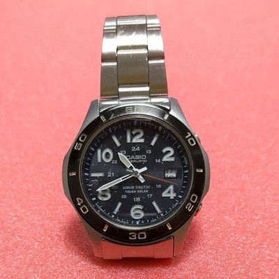 【未使用】充電池新品 CASIO OVERLAND OVW-110DJ-1AJF Casio Overland Solar Radio Ovw-110 Analog Mens Watch Shipped From