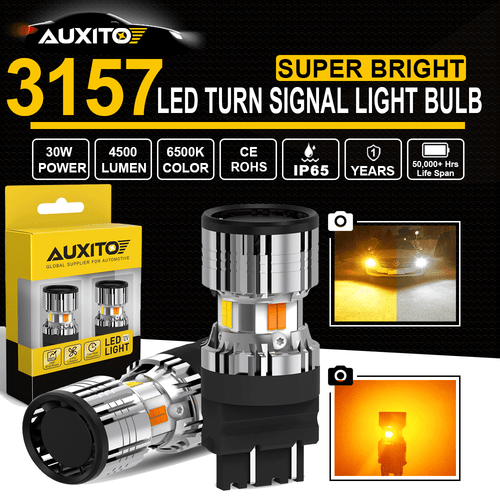 2X 3157 3156 T25 Blanco Ámbar Switchback 10-LED Intermitente Bombilla Para Honda
