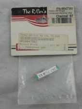 Hitec 75Mhz AM Single Conversion Receiver Crystal CH67 75.530Mhz HRC6647567