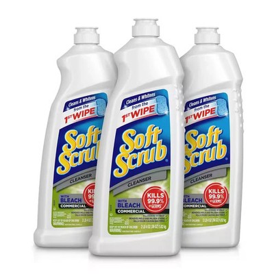 Soft Scrub 15519EA 36 oz. Bottle Commercial Cleanser with Bleach New-3 pack