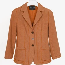 GIORGIO ARMANI Burnt orange cashmere blazer 