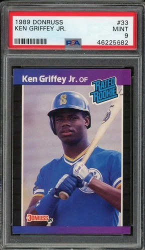 1989 Ken Griffey Jr Donruss Rated Rookie #33 *Denotes* RC PSA 9