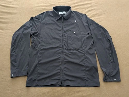 STONE ISLANDGray 1200016 Recycled Stretch Nylon Tela StellinaJacket SIZE M video thumbnail