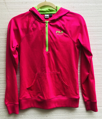 Women's Fila sport activewear Pull Over sweatshirt pink size Large