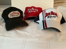 Lot Of 3 Jim Beam Racing Baseball Caps Robby Gordon 7 Snapback Cotton-polyester
