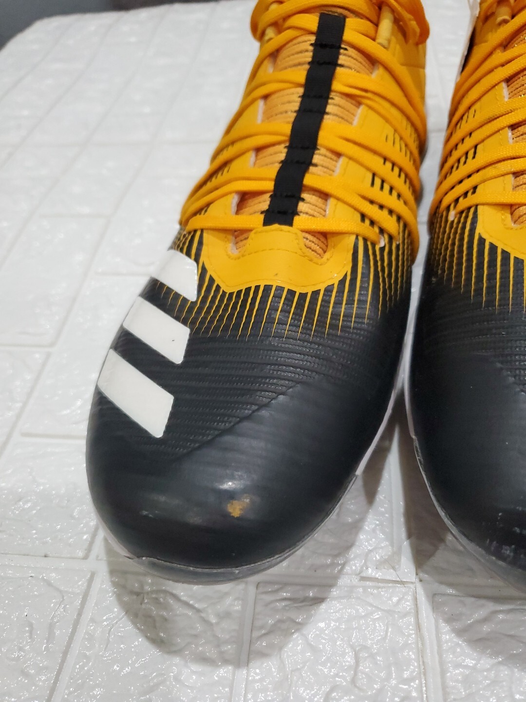 NWT ADIDAS Afterburner 6 Metal Spike Baseball Cleats SIZE 13.5 Yellow thumbnail 3