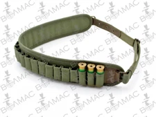 Military Quality Cartridge Belt Shotgun Shell Holder Bandolier Khaki 16-12Ga. 