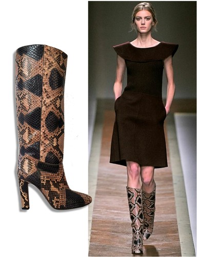 Hand Painted Python Knee Boots 8.5 | eBay