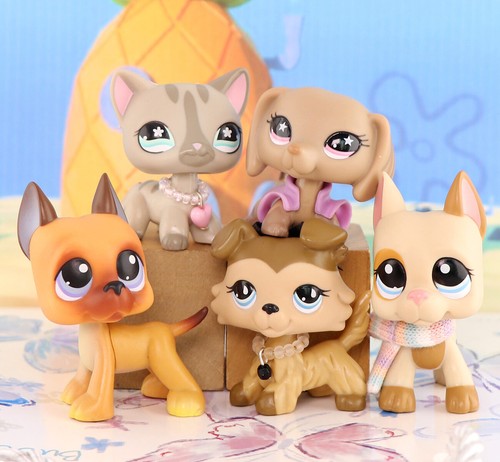 5 Lot Pet Shop LPS Figure Great Dane Shorthair... Accessories Kids Gift Play Toy - Picture 2 of 4