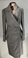 Vivienne Westwood Anglomania Grey Jabot Wool Coat Size 40 Uk8