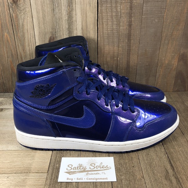 Nike Air Jordan 1 Retro 'Deep Royal' Patent Leather (332550-420) Mens Size 13 | eBay