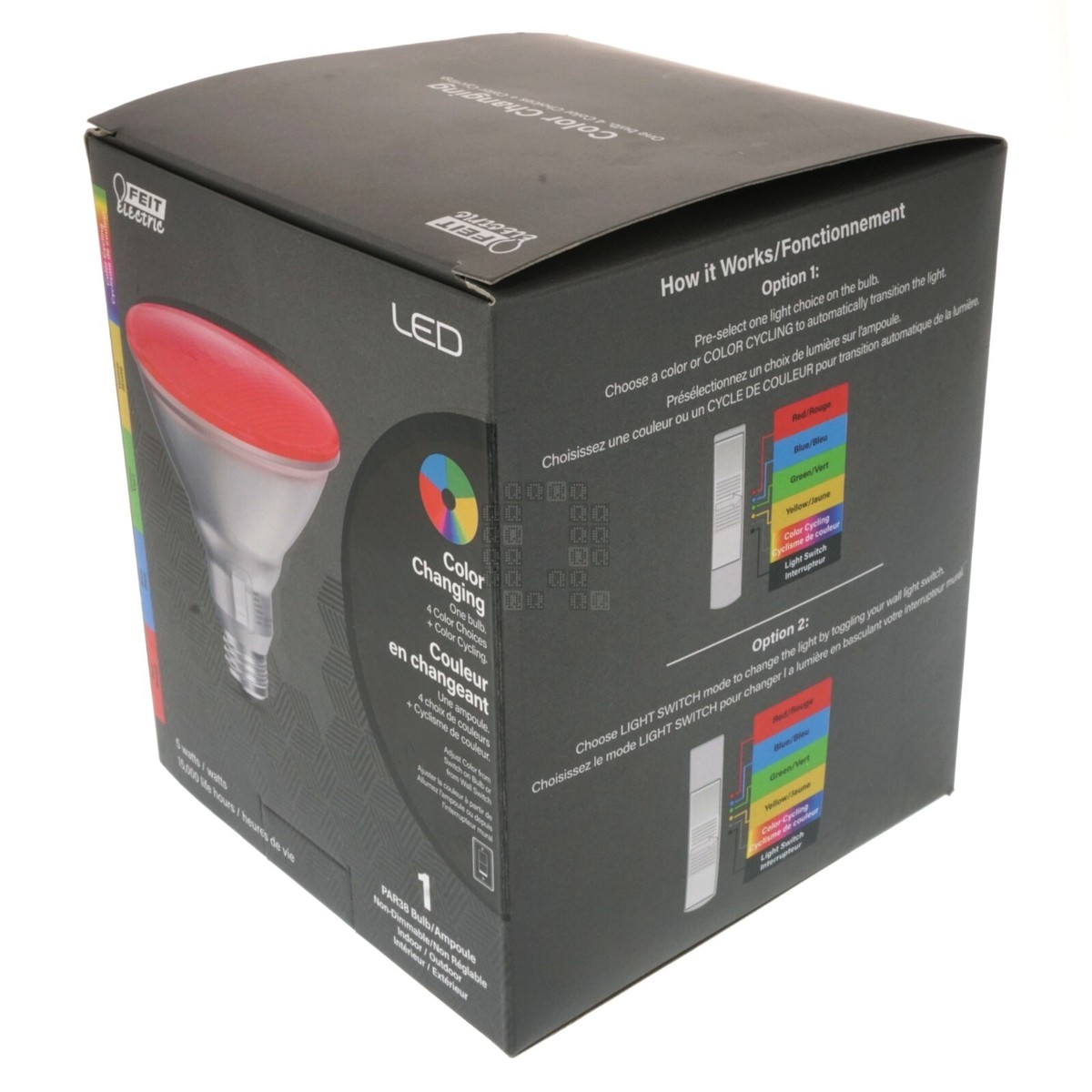 FEIT Electric 0388694 PAR38 Color Changing Bulb, 5 Watt, 15,000