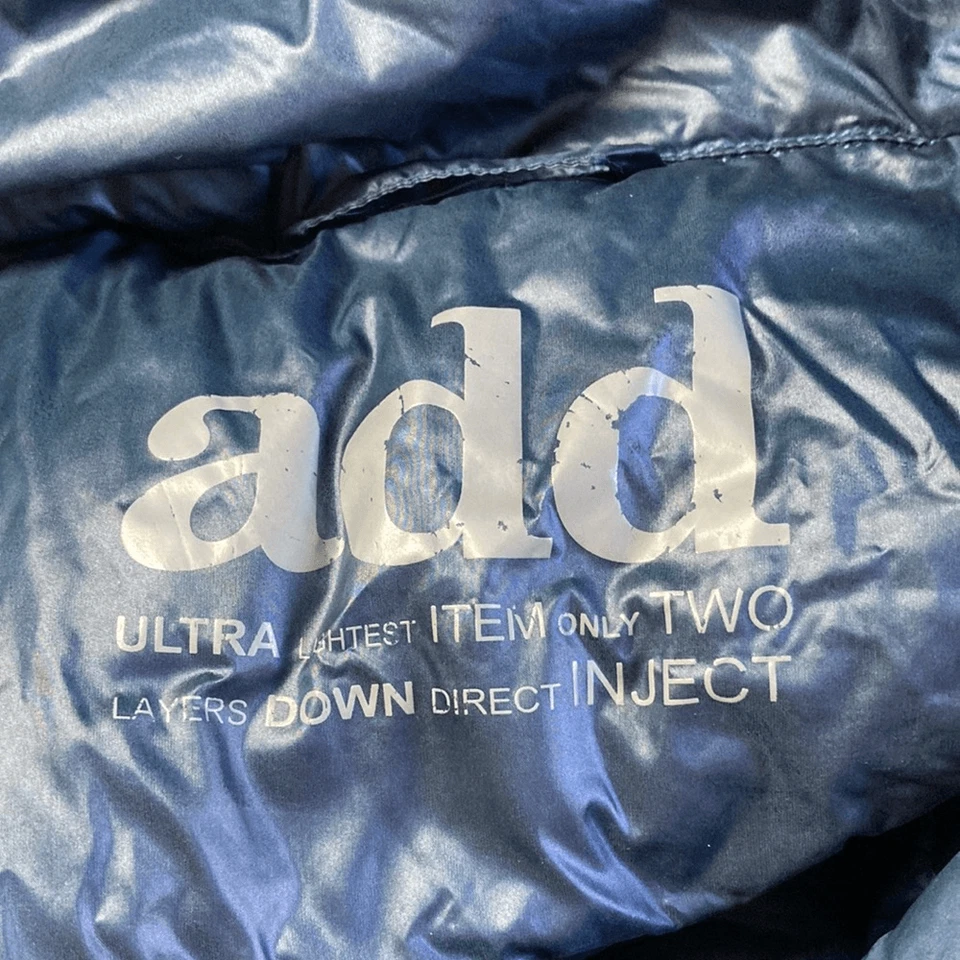 Add Italy Down Jacket Womens Size M Navy Blue Zip & Snap A Shape Cocoon - Image 2 of 4