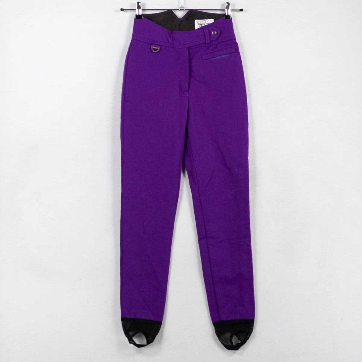 Tyrolia by HEAD Ski Pants Womens 6 Purple Schoeller Wool Blend Fabric  Stirrups