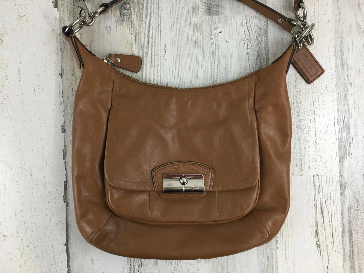 Coach Kristin Leather Convertible Hobo Shoulder Crossbody Bag Tan