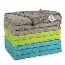 Microfiber Cleaning Cloths Softer Highly Absorbent With Lint Free Streak 8 Piece