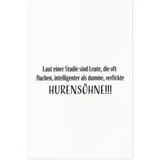 Laut Studie sind Leute, fluchen intelligenter als dumme, Hurensöhne! 11001002301