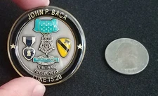 GLOSSY MoH Medal of Honor John Baca 1st Cavalry Division US Army Challenge Coin