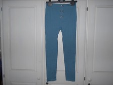 BNWT Zara Blue Limitess Contour Collection Ribbed Leggings W/Clasp Detail - M/L