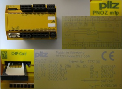 Pilz PNOZ m1p base unit 773100 safety switchgear + smart card 3-5 #2016