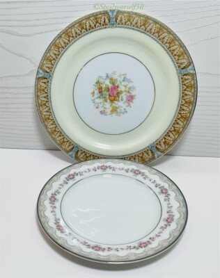 Mismatched Noritake China Bread Salad Plate Set of Floral