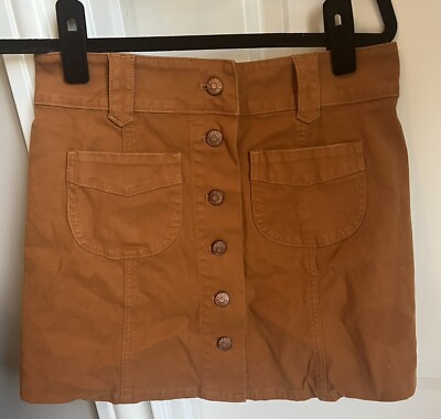 Madewell orange skirt, size 2, buttons down front