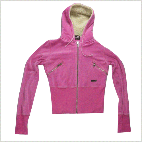 Dolce Gabbana Womens Hoodie S? Sweater Top Made in Italy Pink Hood Fashion Chic - Picture 1 of 8