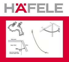 Hafele Nickel Plated Safety Chain For Fall Flaps & Cupboard Cabinet Panel Doors