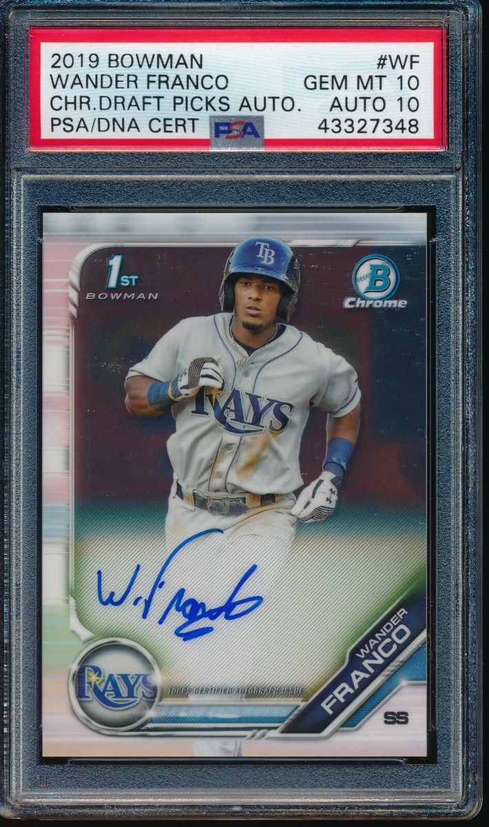 PSA 10/10 WANDER FRANCO AUTO 1st 2019 Bowman Chrome Autograph