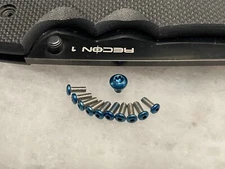 Blue Screw Set For Cold Steel Recon 1 & AK-47 Knife Pivot Handle & Pocket Clip