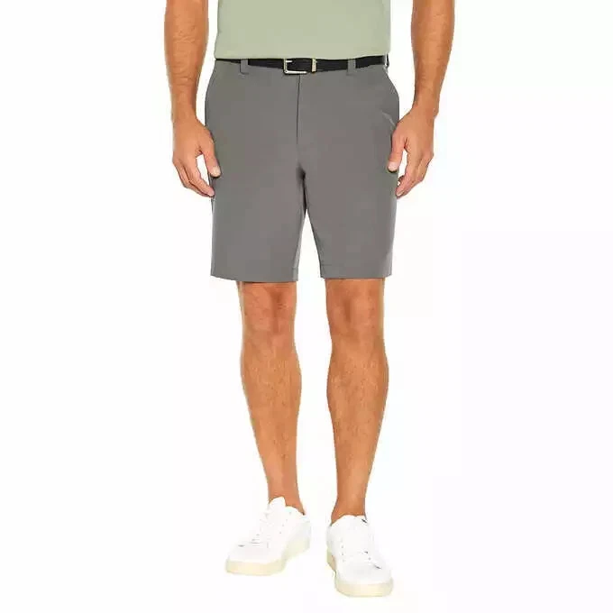Banana Republic Comfort Flat Front Shorts Mens 32 Gray Stretch NEW