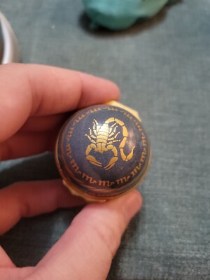Halcyon Days Enamels Scorpio Sign Of The Zodiac Egg Enamel Box