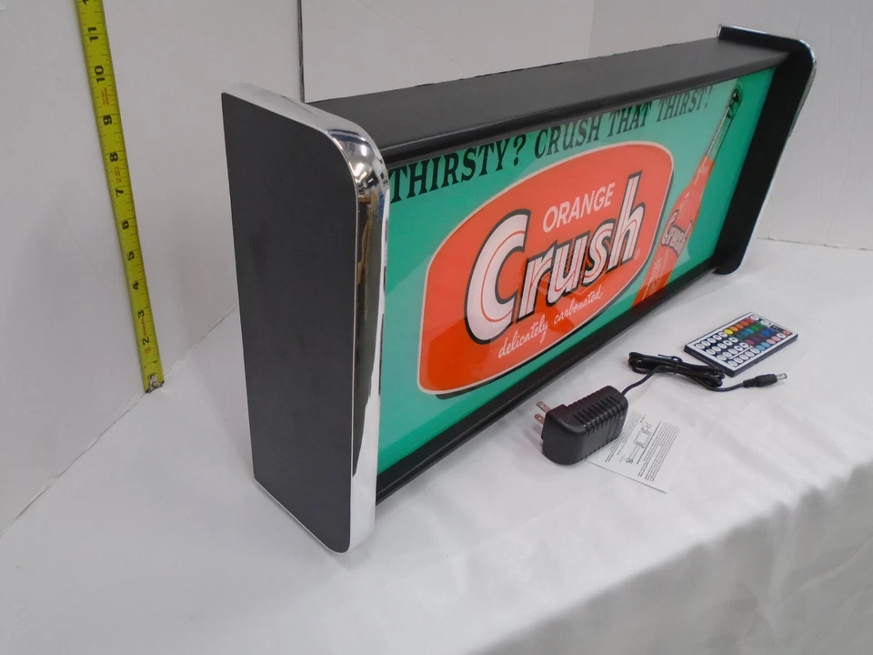 Thirsty Orange Crush LED Display lighted sign lightbox Wall Hanging Light - Image 3 of 4