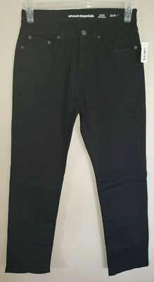womens NEW NWT black denim JEANS PANTS size 28 x 28 amazon essentials STRETCH @@