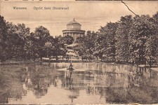 B111 Poland Warszawa Warsaw Ogrod Saski Rezerwuar Lake vintage postcard