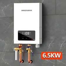 6500W 240V Tankless Hot Water Heater Electric Instant Boiler LED On Demand