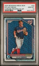 2024 Bowman Mega Box DYLAN CREWS Image Variation - Washington Nationals - PSA 10