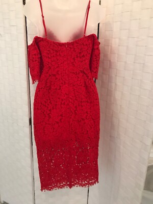 bardot karlie lace dress Bardot Karlie red lace dress Sz XS/ 4