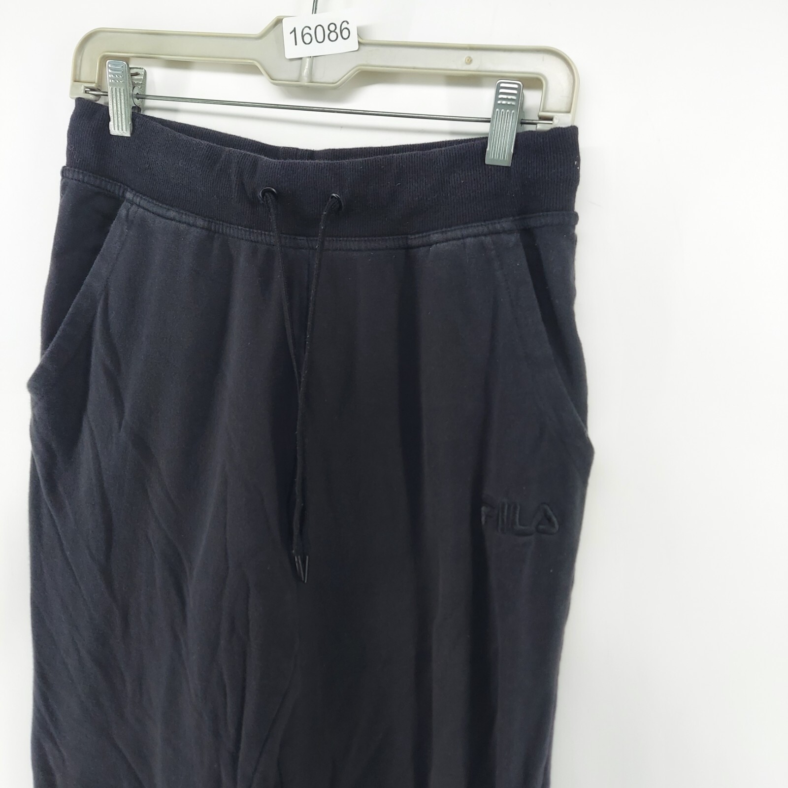 FILA joggers uomo taglia small nero allenamento atletico tasche gamba conica coulisse