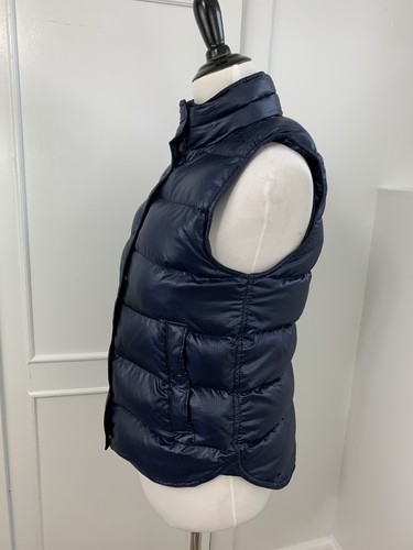 J.Crew Women's Down Puffer Vest Navy Style 1160 Water Resistant Size Small - Picture 3 of 11