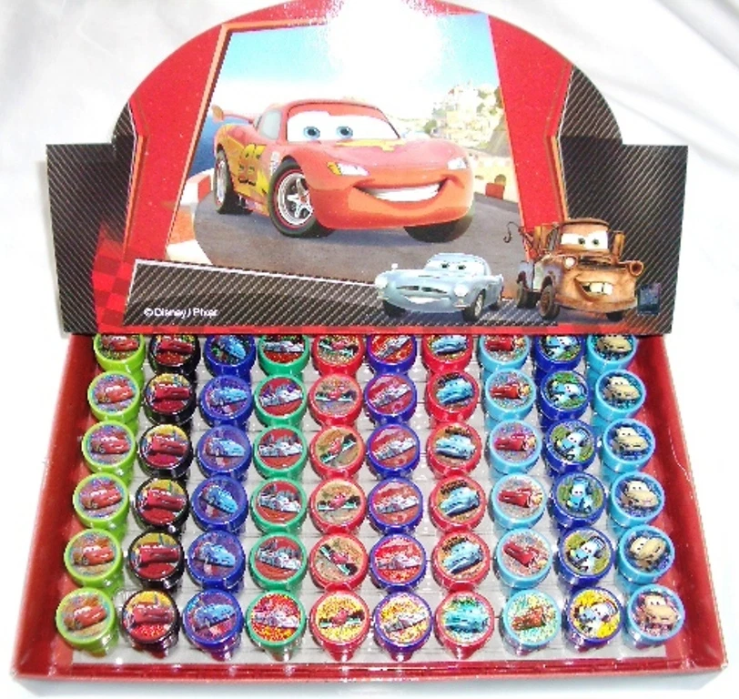 24 piezas Disney Pixar Coches Auto Entintado Fiesta Estampador Lápiz Topper Suministros Escolares Foto 4 de 4