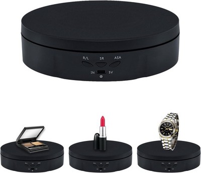 Mcbazel Motorized Rotating Display Stand,5.7inch 360 Degree Black+5.7inch 