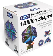 TOSY Magnet Pyramid Stone - 1 Cube Transforms into 1 Billion Shapes, 14 