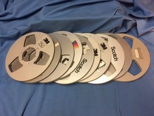 10 Empty Metal Tape reels